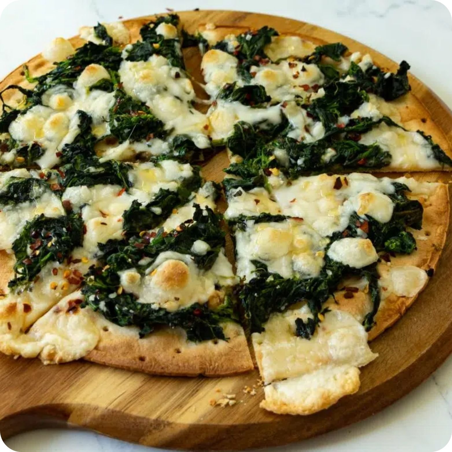 P02 - Spinach and Feta Pizza